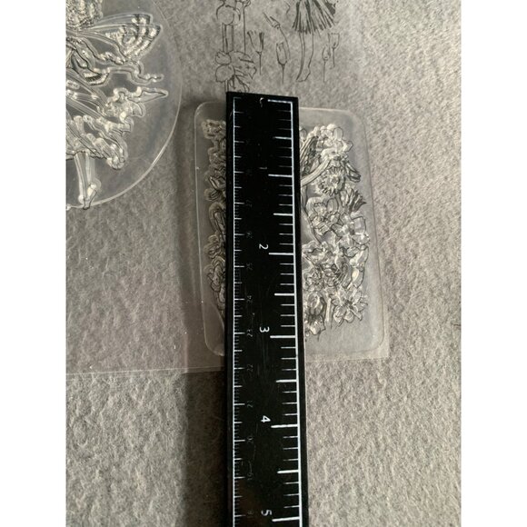 Crafting Paper & Fairy Stamps Embossing Folder Set - Floral Prints & Clear Acryl - Picture 7 of 9